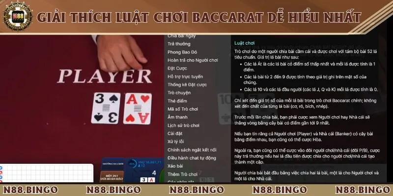 Hiểu rõ luật chơi, thuật ngữ và quy tắc tính điểm baccarat